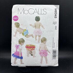 McCall's 6345 “Diaper Covers & Wings” (Size S,M,L,XL) Sewing Pattern Uncut FF